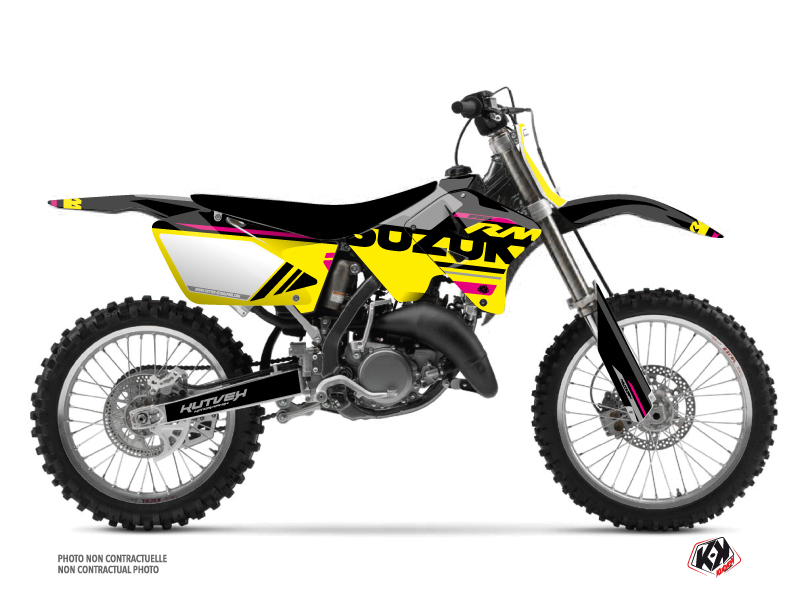 Kit décoration motocross Suzuki RM 250 rose KUTVEK