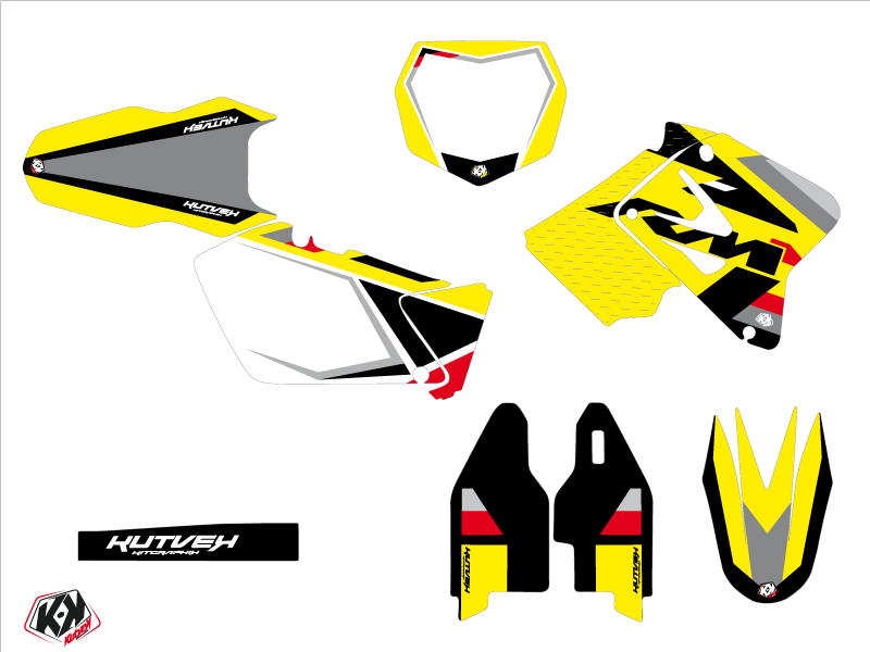 Kit décoration motocross KUTVEK Suzuki 250 RM noir - vue 2