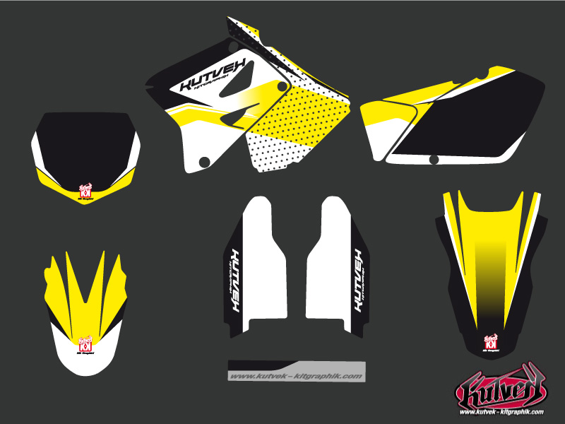 Kit plastiques décoration Moto Cross Assault Suzuki 250 RM KUTVEK - vue 2