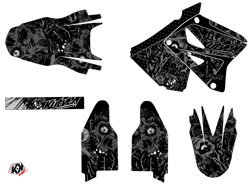 Kit décoration motocross Zombies Dark Suzuki 250 RM noir Light KUTVEK - vue 2