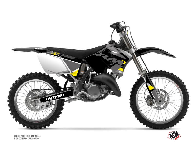 Kit Décoration Moto Cross Label Suzuki 250 RM Gris KUTVEK