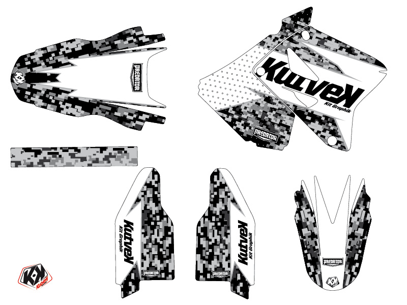 Kit Déco Moto-Cross Predator Suzuki 250 RM Blanc Light KUTVEK - vue 2