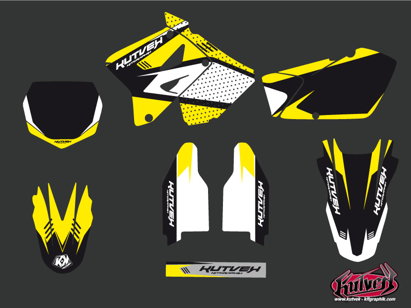 Kit de décoration moto-cross Chrono Suzuki 250 RM noir KUTVEK - vue 2