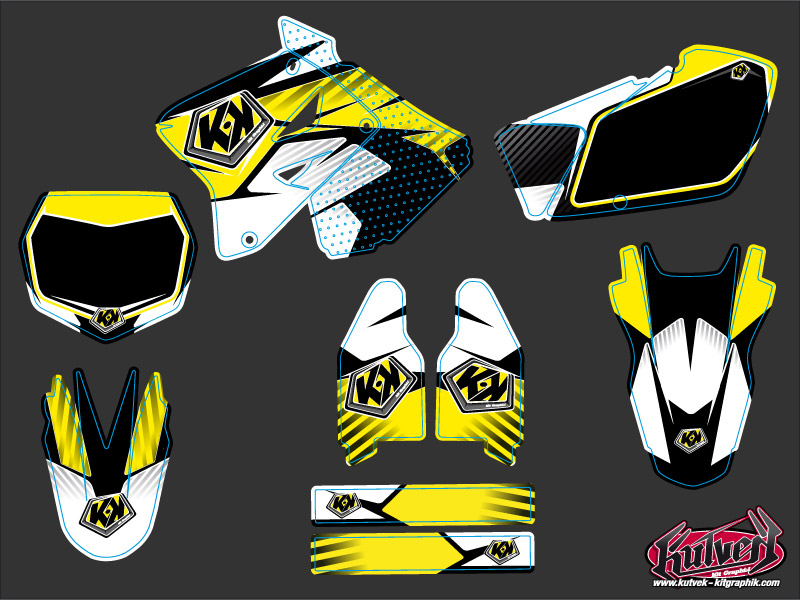 Kit décoration moto cross Factory Suzuki 250 RM KUTVEK - vue 2