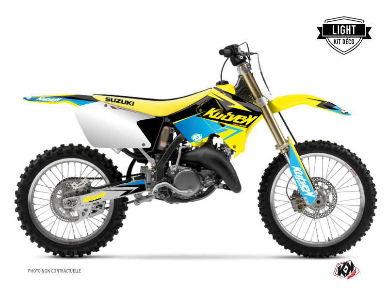 Kit plastiques motocross Suzuki 250 RM jaune bleu LIGHT