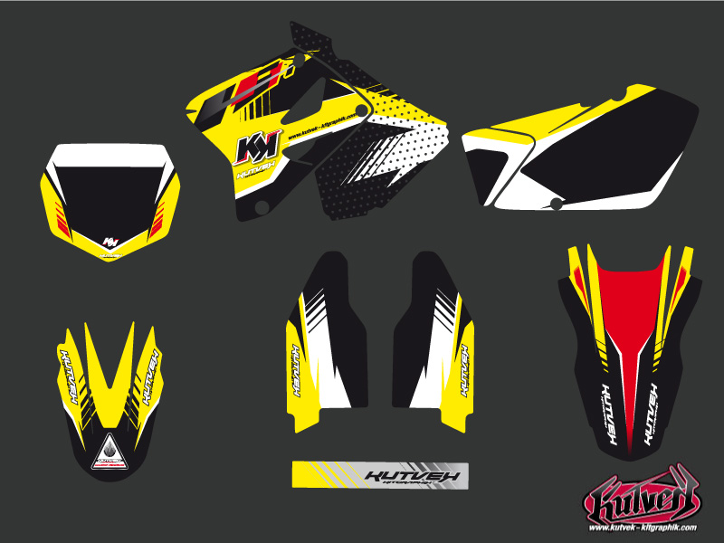 Kit décoration moto-cross Pulsar Suzuki 250 RM noir KUTVEK - vue 2