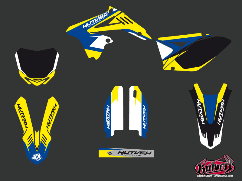 Kit Décoration Moto-cross Chrono KUTVEK Suzuki 250 RMZ Bleu - vue 2