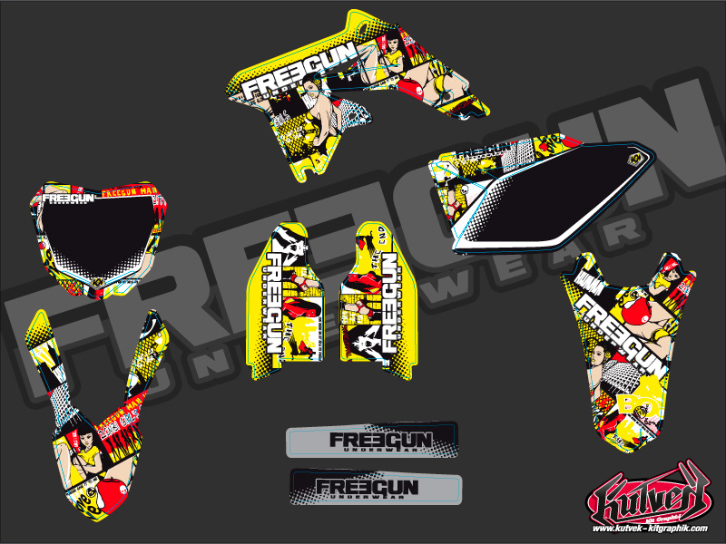 Kit décoration moto cross Freegun Suzuki 250 RMZ KUTVEK - vue 2