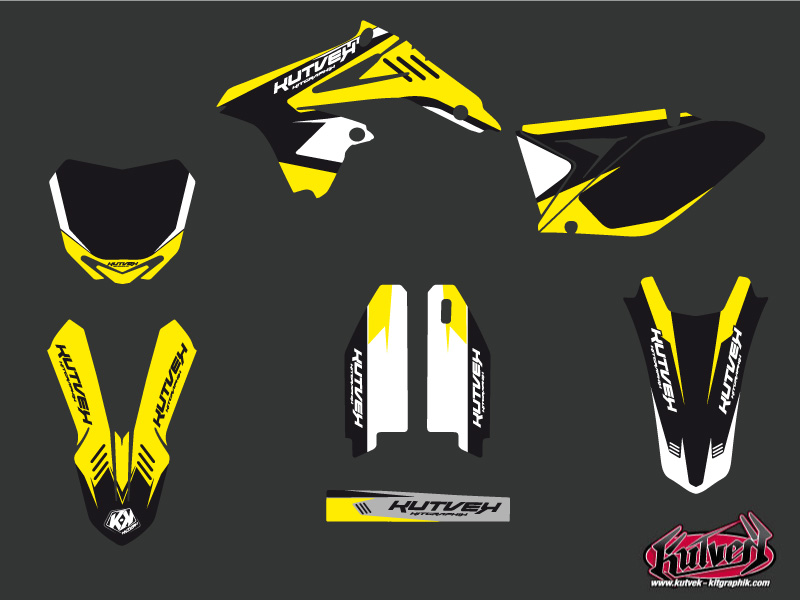 Kit Décoration Moto Cross Chrono Suzuki 250 RMZ Noir KUTVEK - vue 2