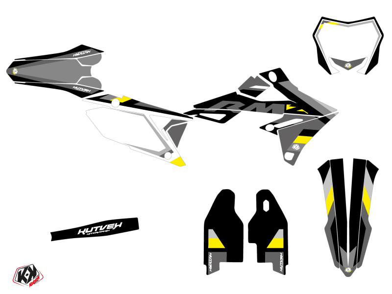 Kit décoration moto cross Suzuki 250 RMZ gris KUTVEK - vue 2
