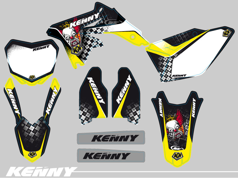 Kit Décoration Moto Cross Kenny Suzuki 250 RMZ KUTVEK - vue 2