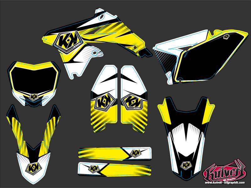 Kit Déco Moto Cross Factory Suzuki 250 RMZ KUTVEK - vue 2