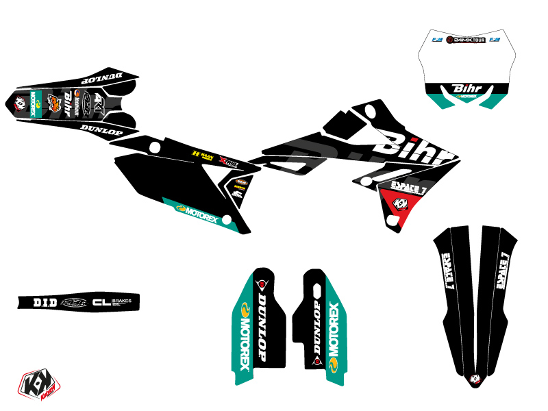 Kit Déco Moto Cross Replica Bihr Suzuki 450 RMZ KUTVEK - vue 2