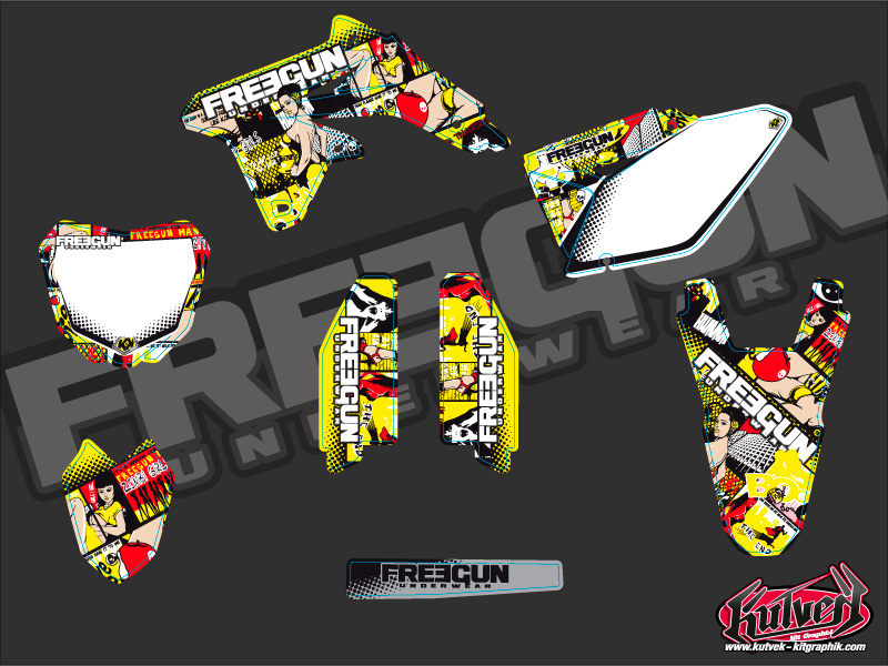 Kit Déco Moto Cross Kutvek Suzuki 450 RMZ Freegun - vue 2