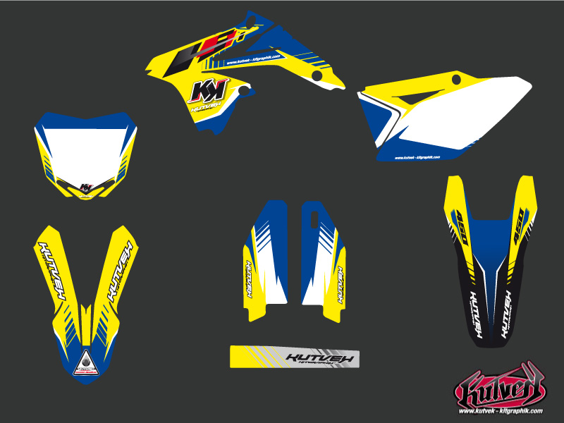 Kit de décoration motocross Pulsar Suzuki 450 RMZ Bleu - vue 2
