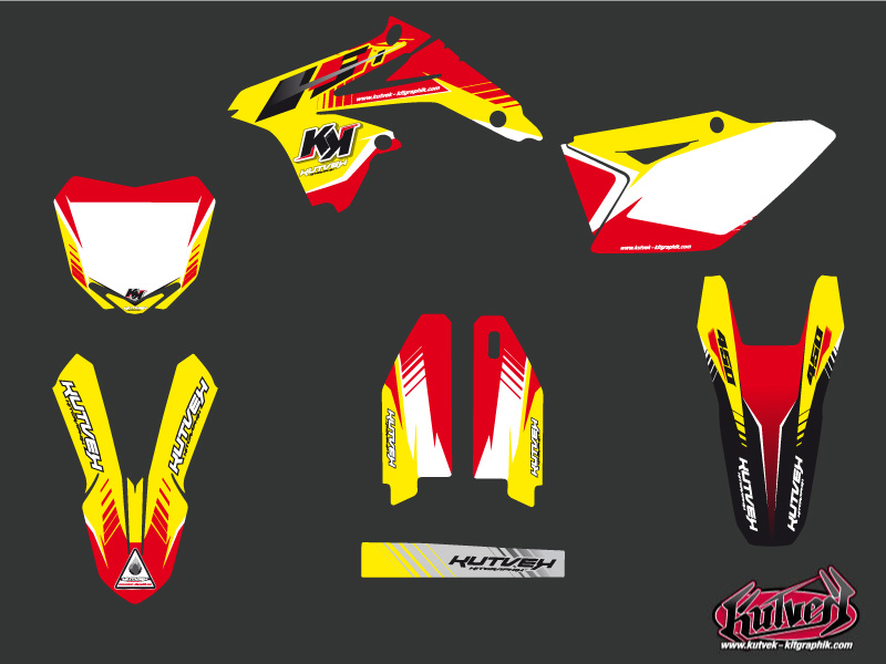 Kit décoration motocross KUTVEK Pulsar Suzuki 450 RMZ rouge - vue 2