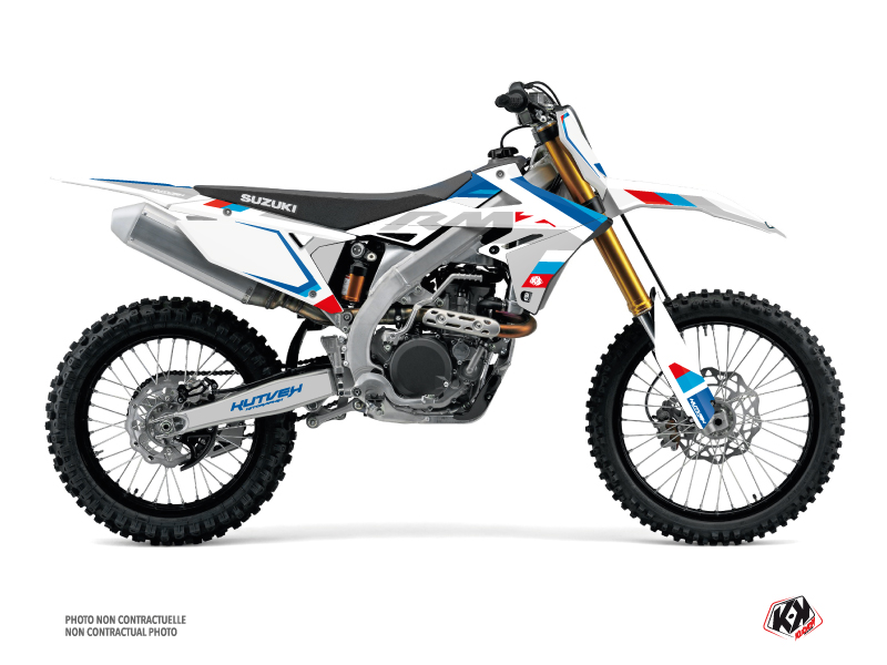 Kit déco moto-cross KUTVEK Suzuki 450 RMZ blanc