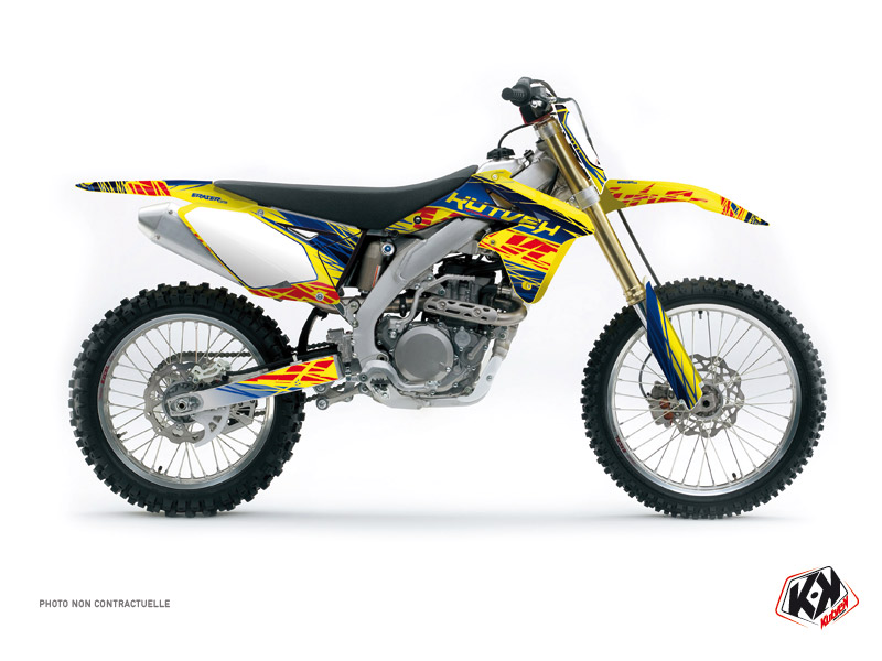 Kit de plastiques Kutvek Eraser Suzuki 450 RMZ bleu jaune