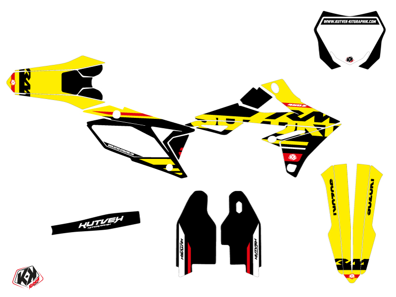 Kit décoration motocross Suzuki 450 RMZ rouge KUTVEK - vue 2