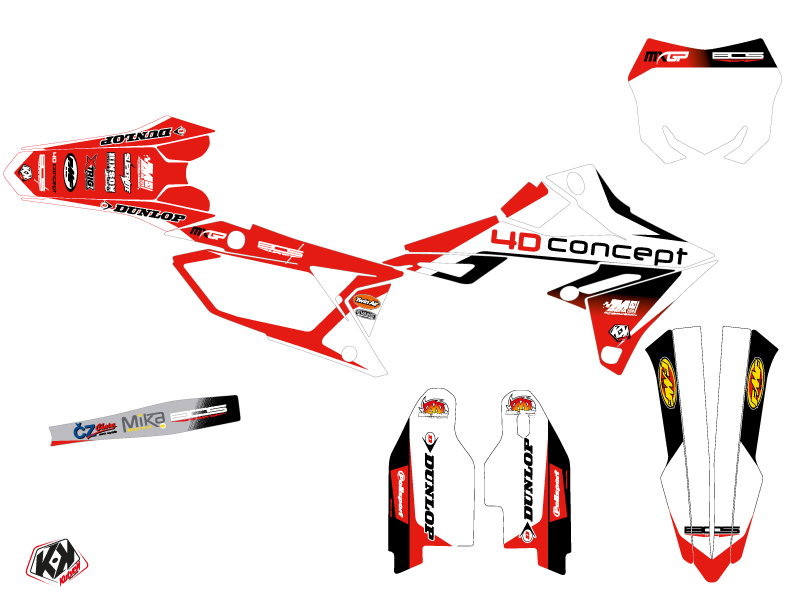 Kit Décoration Moto Cross Replica BOS Suzuki 450 RMZ KUTVEK - vue 2
