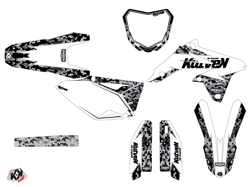 Kit Décoration Moto Cross Predator Suzuki 450 RMZ Blanc KUTVEK - vue 2