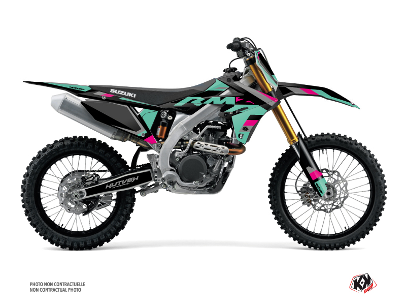 Kit Déco Moto Cross Suzuki 450 RMZ Turquoise Label