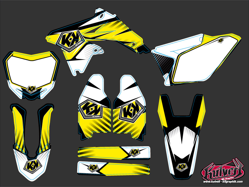 Kit décoration motocross Factory Suzuki 450 RMZ KUTVEK - vue 2