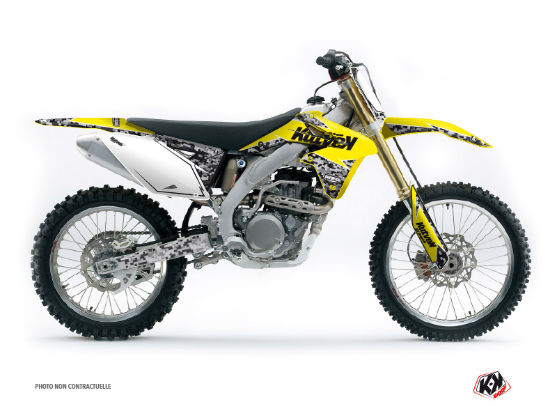 Kit de décoration moto-cross Predator Suzuki 450 RMZ Jaune KUTVEK