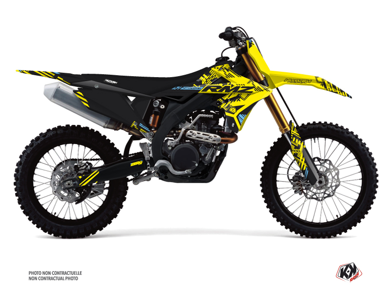 Kit décoration moto cross Zero Suzuki 450 RMZ Jaune KUTVEK