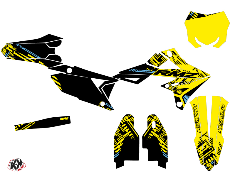 Kit décoration moto cross Zero Suzuki 450 RMZ Jaune KUTVEK - vue 2