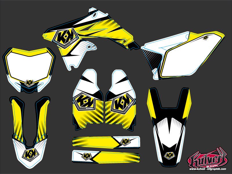 Kit décoration moto cross Factory Suzuki 450 RMX KUTVEK - vue 2