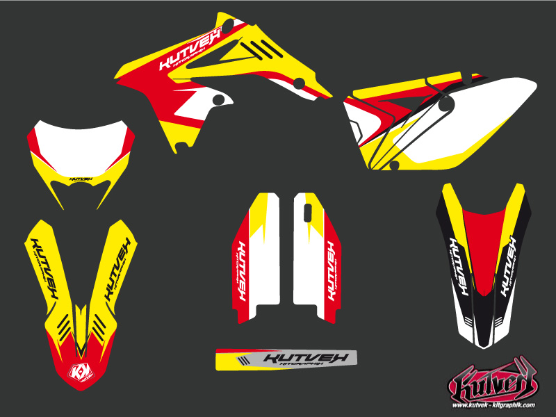 Kit décoration moto-cross Chrono Suzuki 450 RMX rouge KUTVEK - vue 2