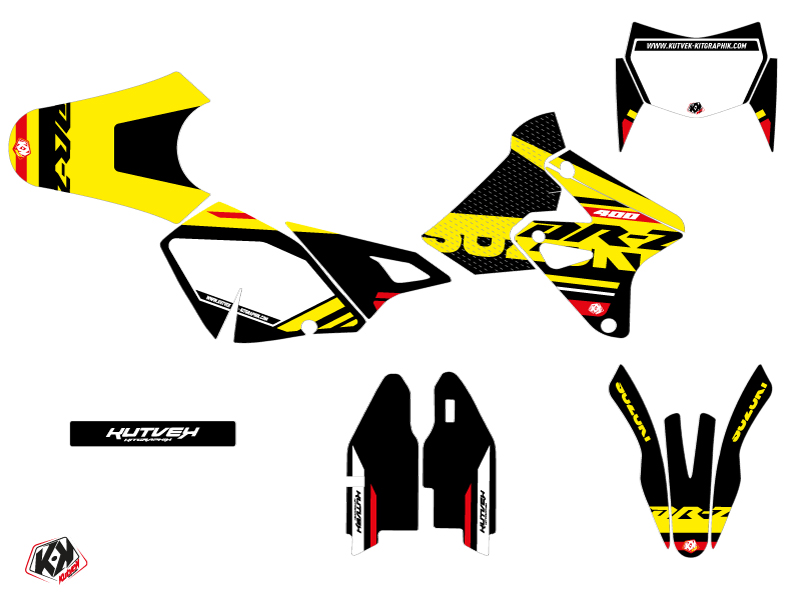 Kit Déco Moto Cross Grade Suzuki DRZ 400 SM Rouge KUTVEK - vue 2