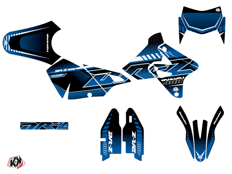 Kit de décoration Kutvek Suzuki DRZ 400 SM Bleu - vue 2
