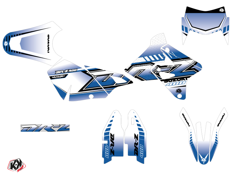 Kit Décoration Moto Cross Oblik Suzuki DRZ 400 SM Blanc KUTVEK - vue 2