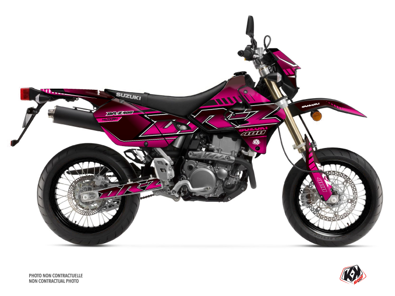 Kit Décoration Moto Cross Oblik Kutvek Suzuki DRZ 400 SM Rose