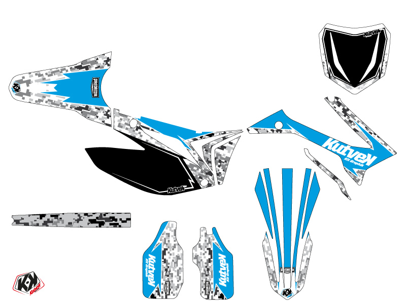 Kit décoration motocross Predator TM MX 125 Bleu KUTVEK - vue 2
