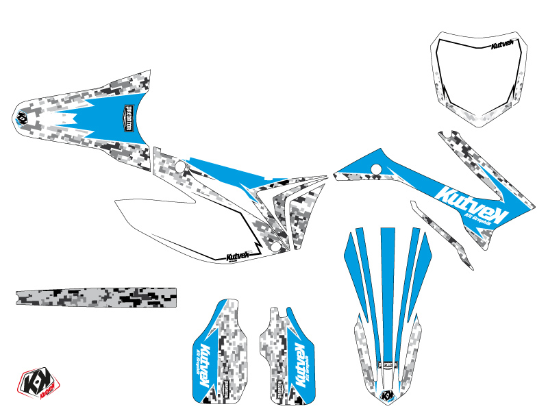 Kit plastiques Kutvek Predator TM MX 300 bleu - vue 2