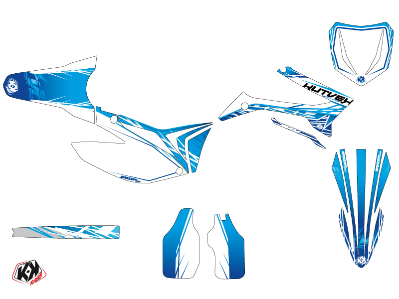 Kit Plastiques Deco Moto Cross Eraser TM MX 300 Bleu KUTVEK - vue 2