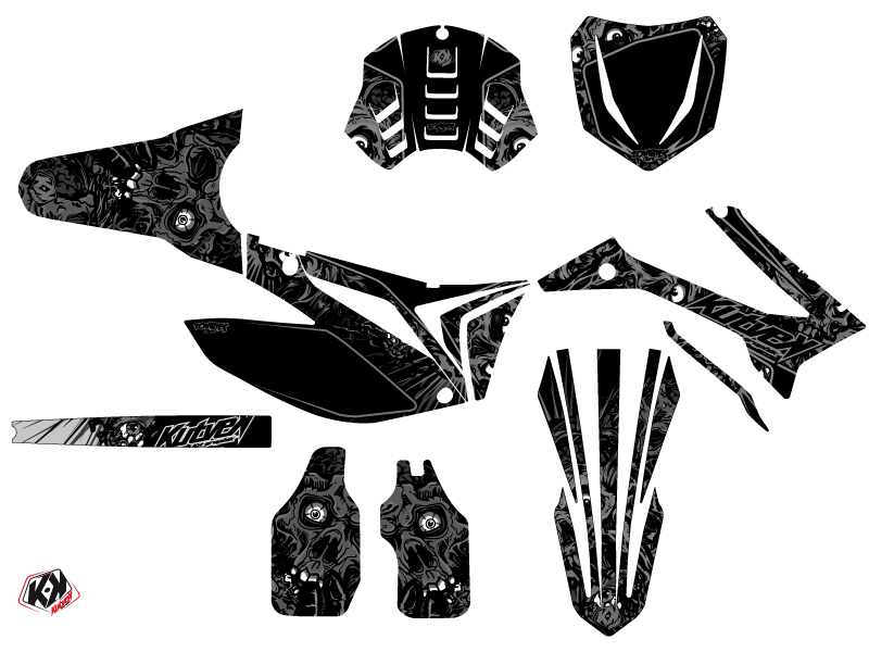 Kit Décoration Moto Cross Zombies Dark TM MX 450 FI Noir KUTVEK - vue 2