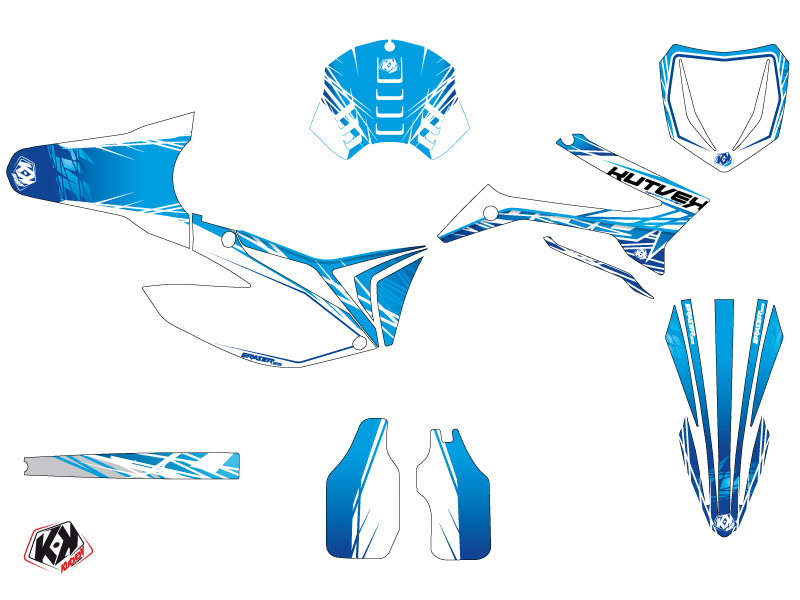 Kit Décoration Moto Cross KUTVEK Eraser TM MX 450 FI Bleu - vue 2