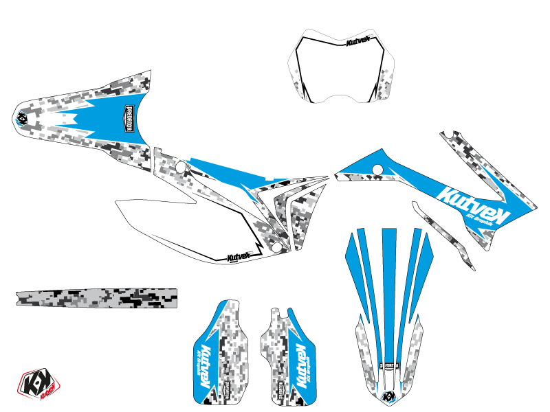 Kit Décoration Moto Cross Predator TM EN 125 Bleu KUTVEK - vue 2