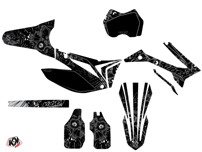 Kit Décoration Moto Cross Zombies Dark TM EN 125 Noir KUTVEK - vue 2