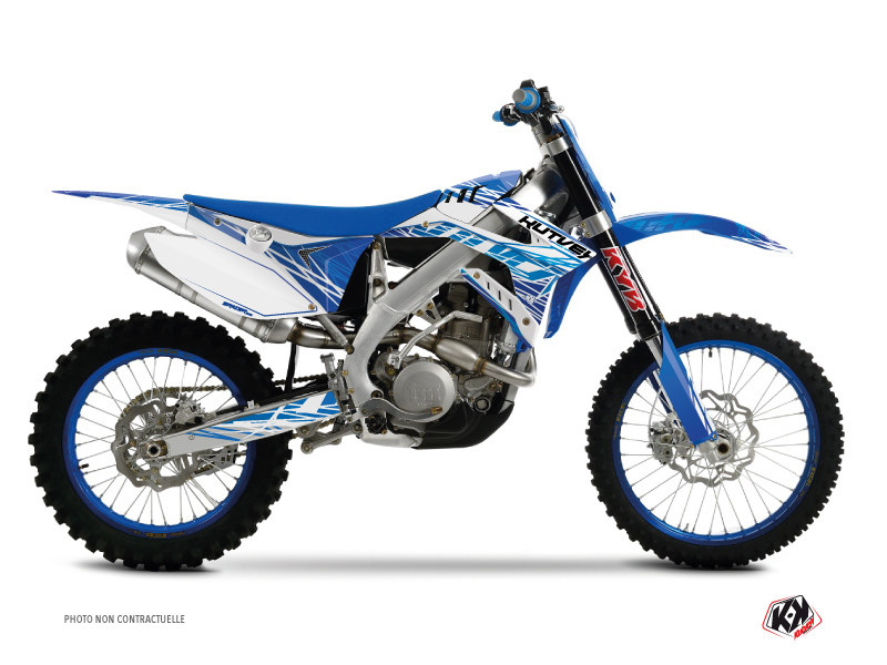 Kit Décoration Moto Cross Eraser TM EN 250 Bleu KUTVEK