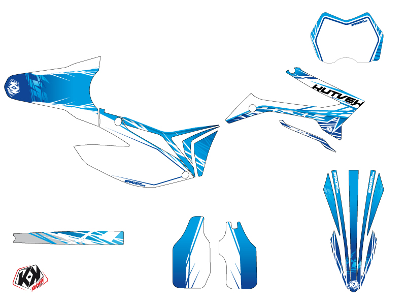 Kit Décoration Moto Cross Eraser TM EN 250 Bleu KUTVEK - vue 2
