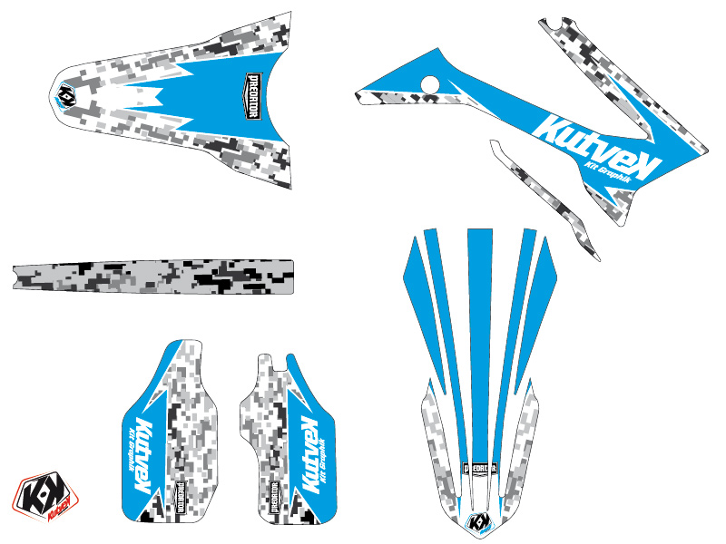 Kit Déco Moto-Cross Predator TM EN 250 FI Bleu Light - vue 2