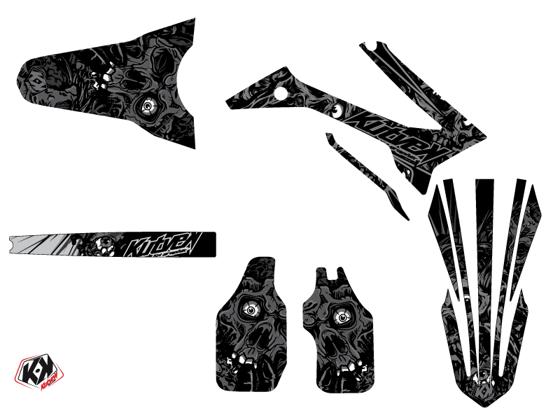 Kit Décoration Moto Cross Zombies Dark TM EN 450 FI Noir Light KUTVEK - vue 2