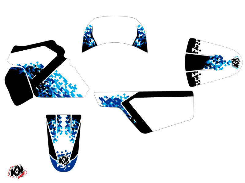 Kit Déco Moto Cross Hangtown Yamaha PW 50 Bleu KUTVEK - vue 2