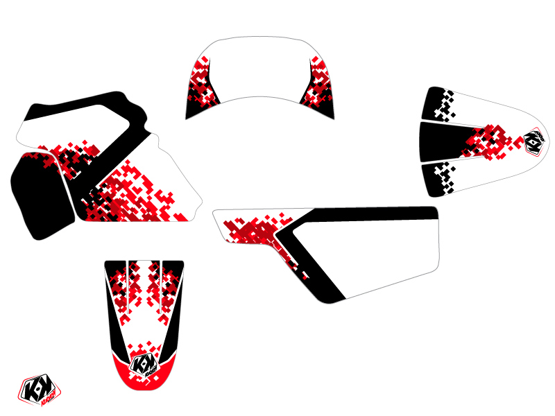 Kit déco motocross Hangtown Yamaha PW 50 rouge KUTVEK - vue 2
