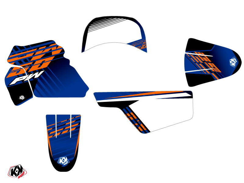 Kit de décoration moto-cross Flow Yamaha PW 50 Orange KUTVEK - vue 2